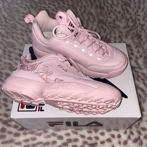 FILA Disruptor 2 Embroidery Pink Womens Shoes